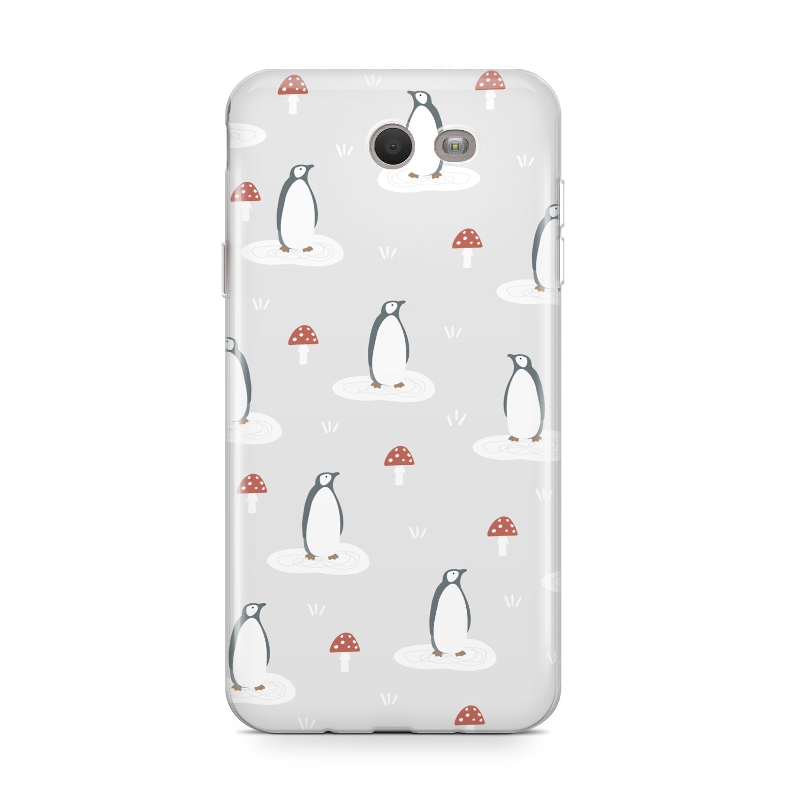 Grey Penguin Forest Samsung Galaxy J7 2017 Case