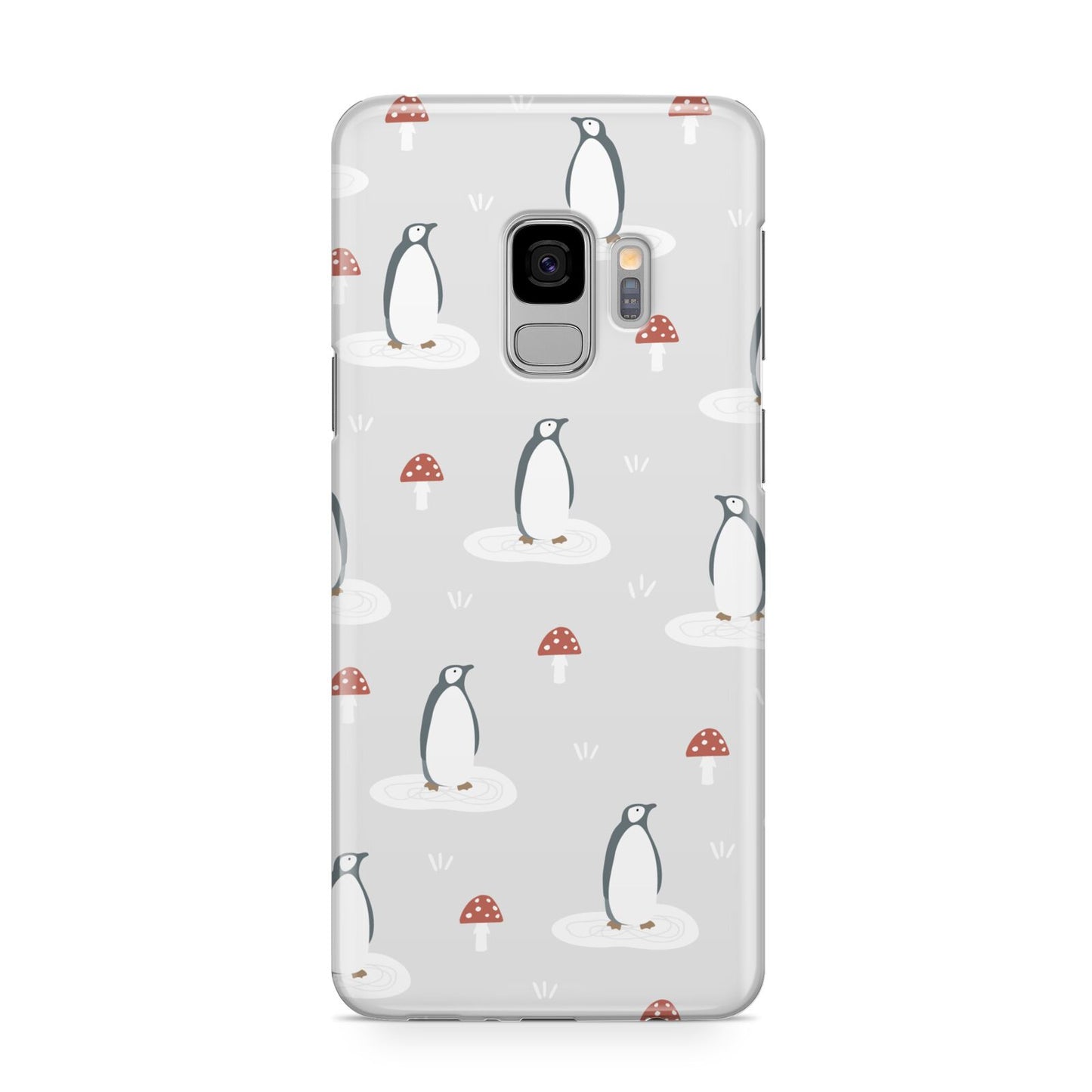 Grey Penguin Forest Samsung Galaxy S9 Case