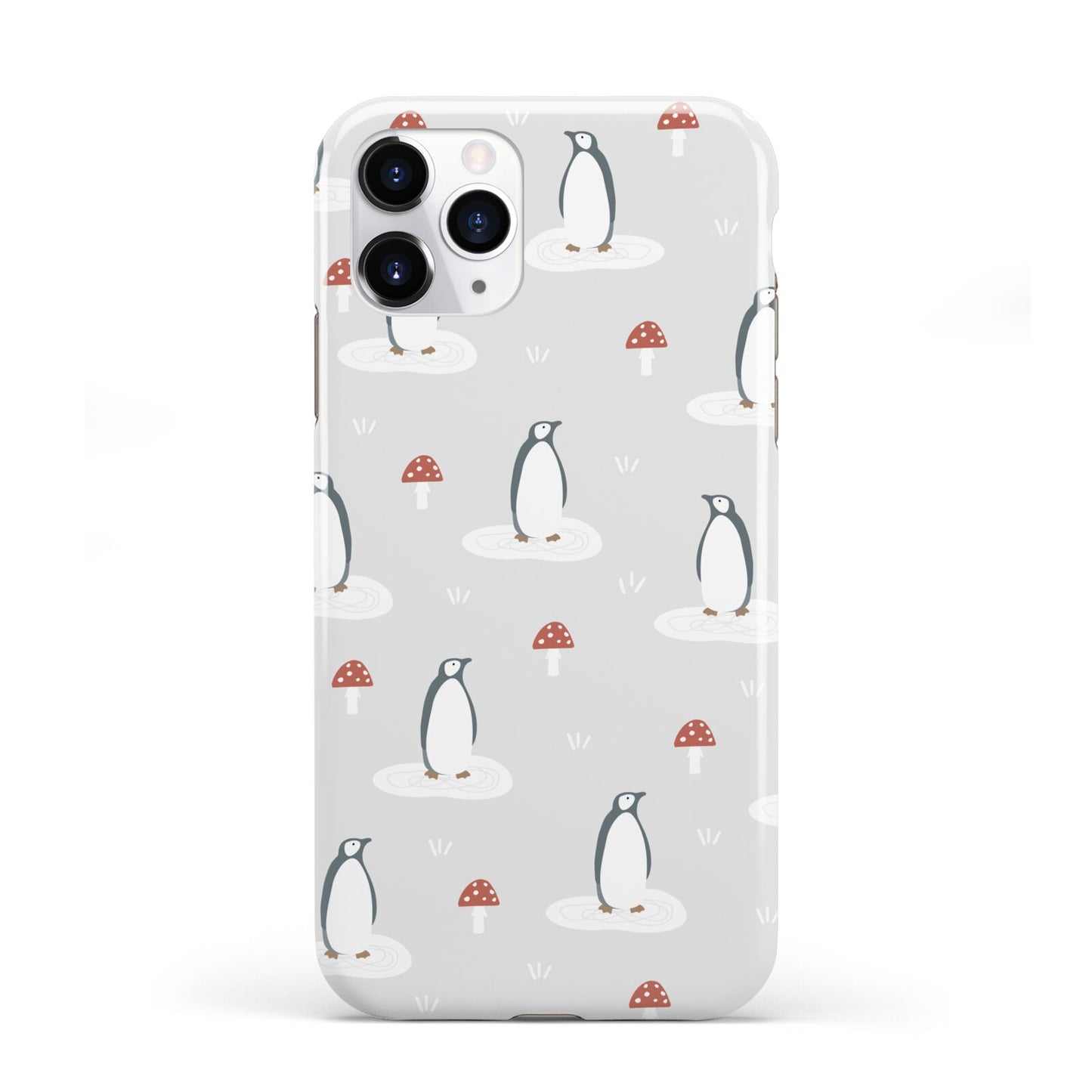 Grey Penguin Forest iPhone 11 Pro 3D Tough Case