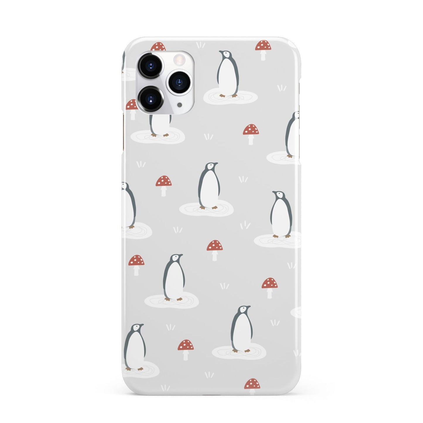 Grey Penguin Forest iPhone 11 Pro Max 3D Snap Case