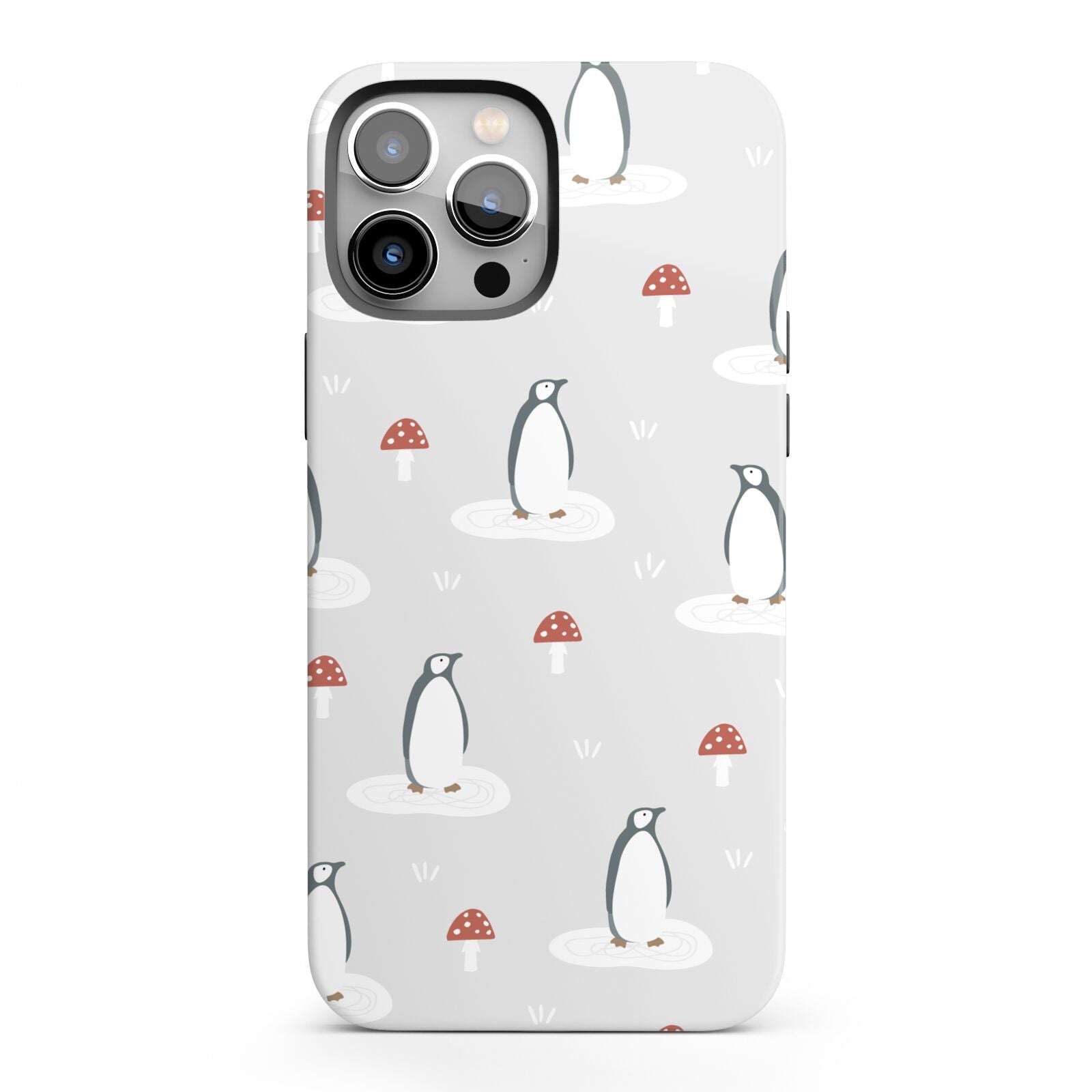 Grey Penguin Forest iPhone 13 Pro Max Full Wrap 3D Tough Case