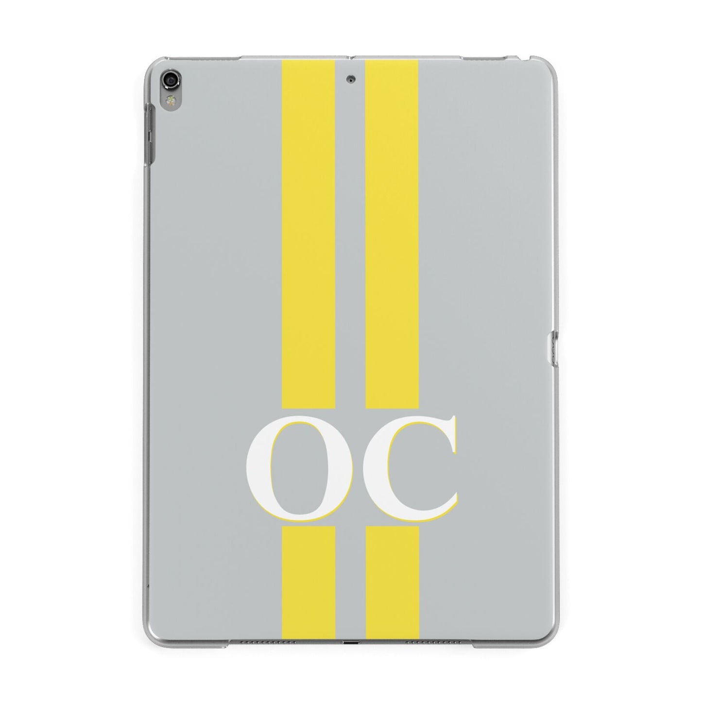 Grey Personalised Initials Apple iPad Grey Case