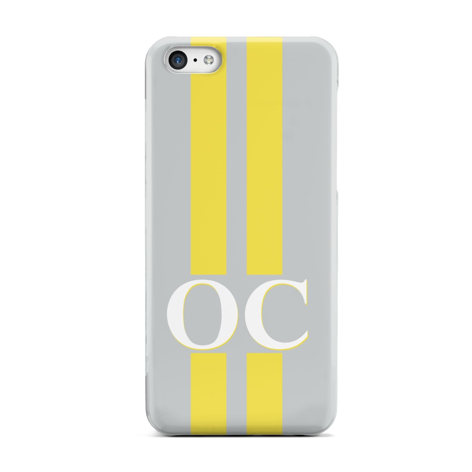 Grey Personalised Initials Apple iPhone 5c Case