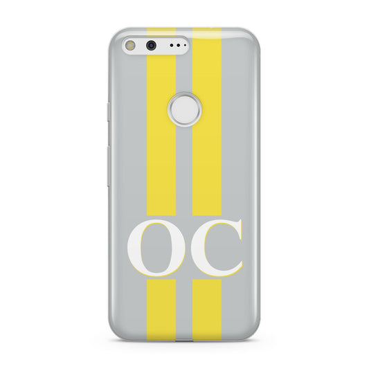 Grey Personalised Initials Google Pixel Case