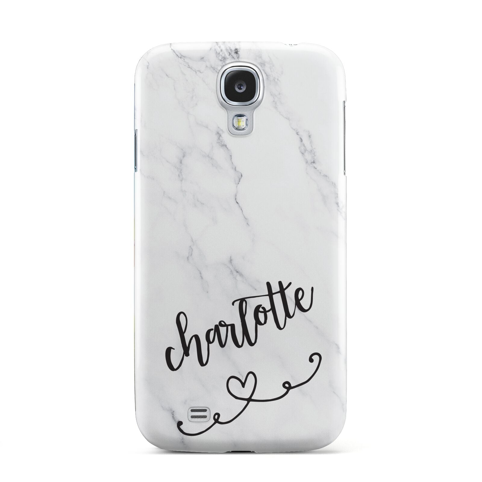 Grey Personalised Marble with Illustration Text Samsung Galaxy S4 Case