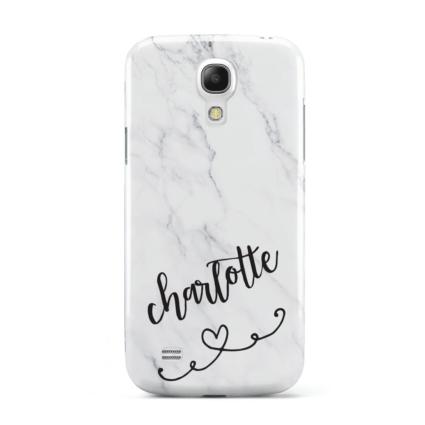 Grey Personalised Marble with Illustration Text Samsung Galaxy S4 Mini Case