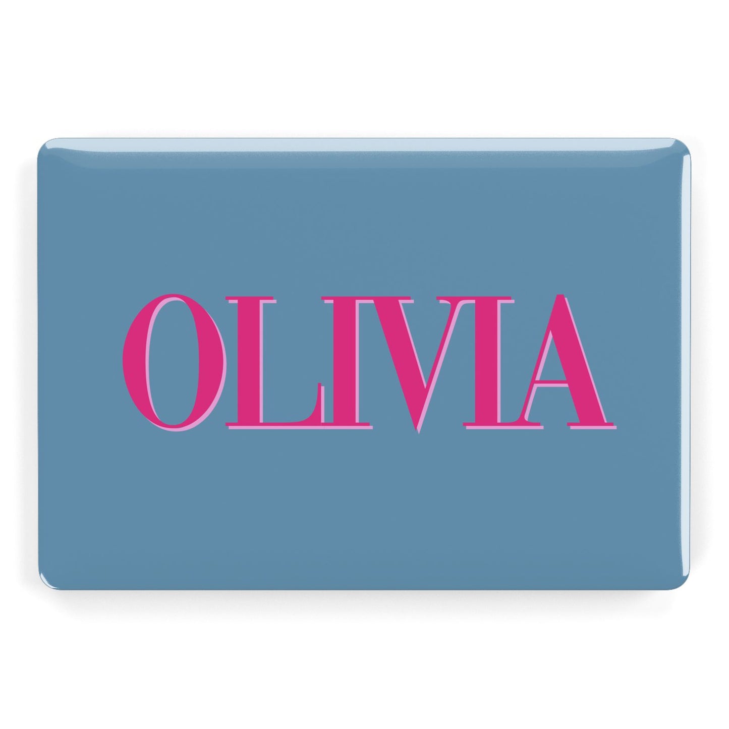 Grey Pink Personalised Name Apple MacBook Case