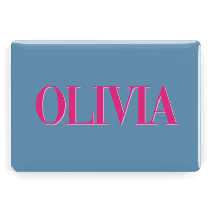 Grey Pink Personalised Name Apple MacBook Case