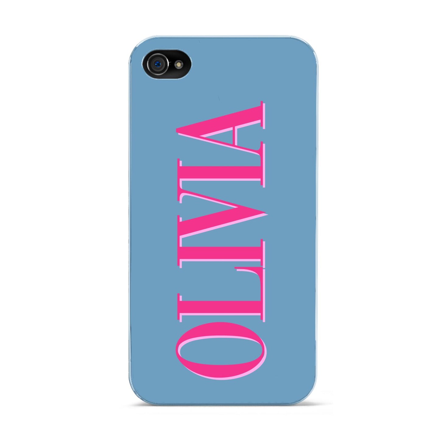 Grey Pink Personalised Name Apple iPhone 4s Case