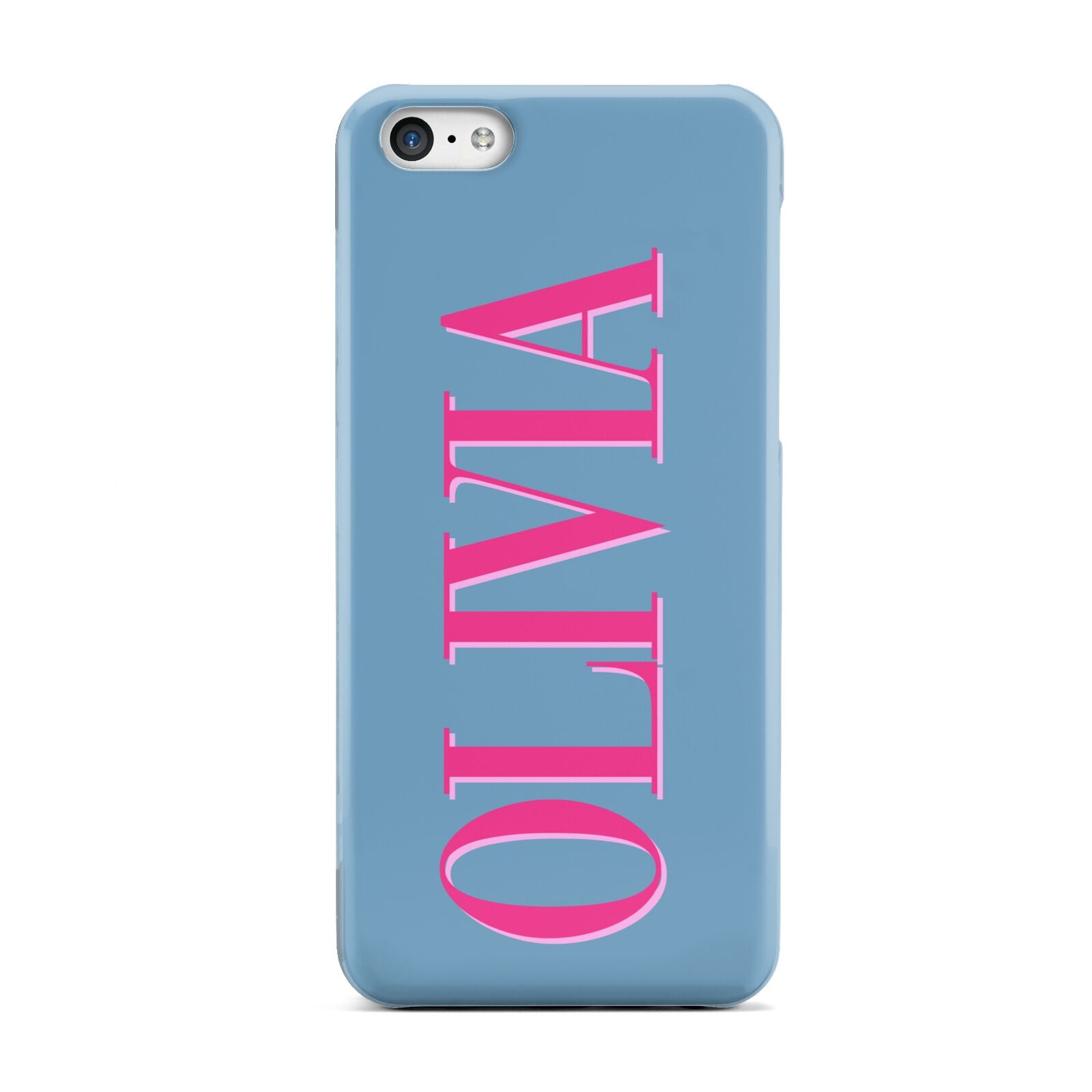 Grey Pink Personalised Name Apple iPhone 5c Case