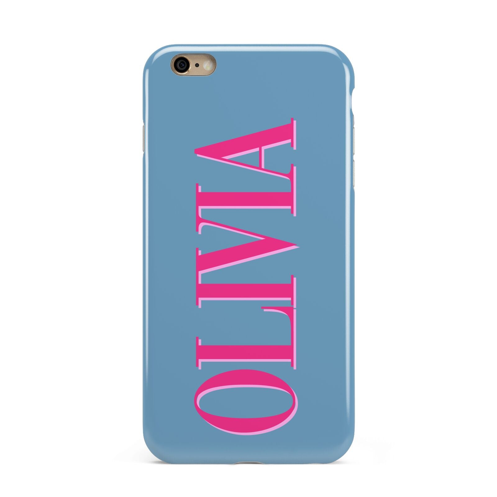 Grey Pink Personalised Name Apple iPhone 6 Plus 3D Tough Case