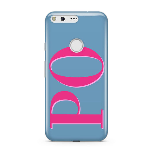 Grey Pink Personalised Name Google Pixel Case