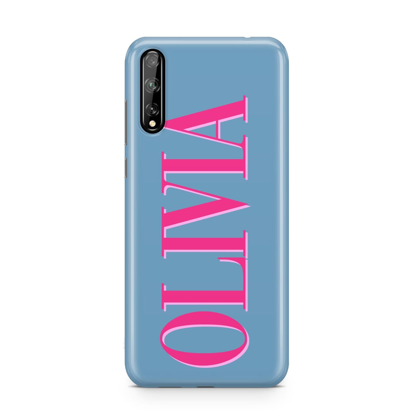 Grey Pink Personalised Name Huawei Enjoy 10s Phone Case