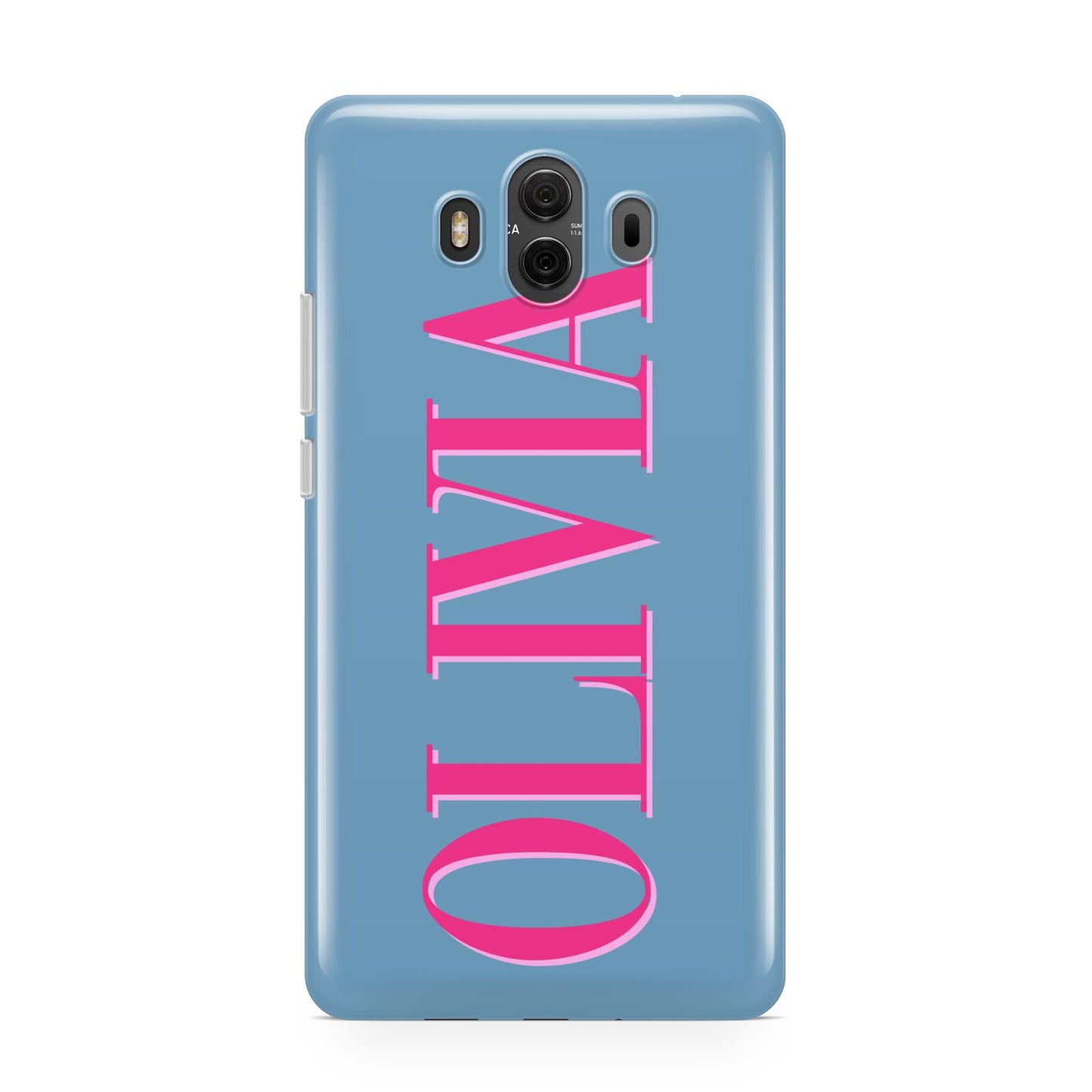 Grey Pink Personalised Name Huawei Mate 10 Protective Phone Case