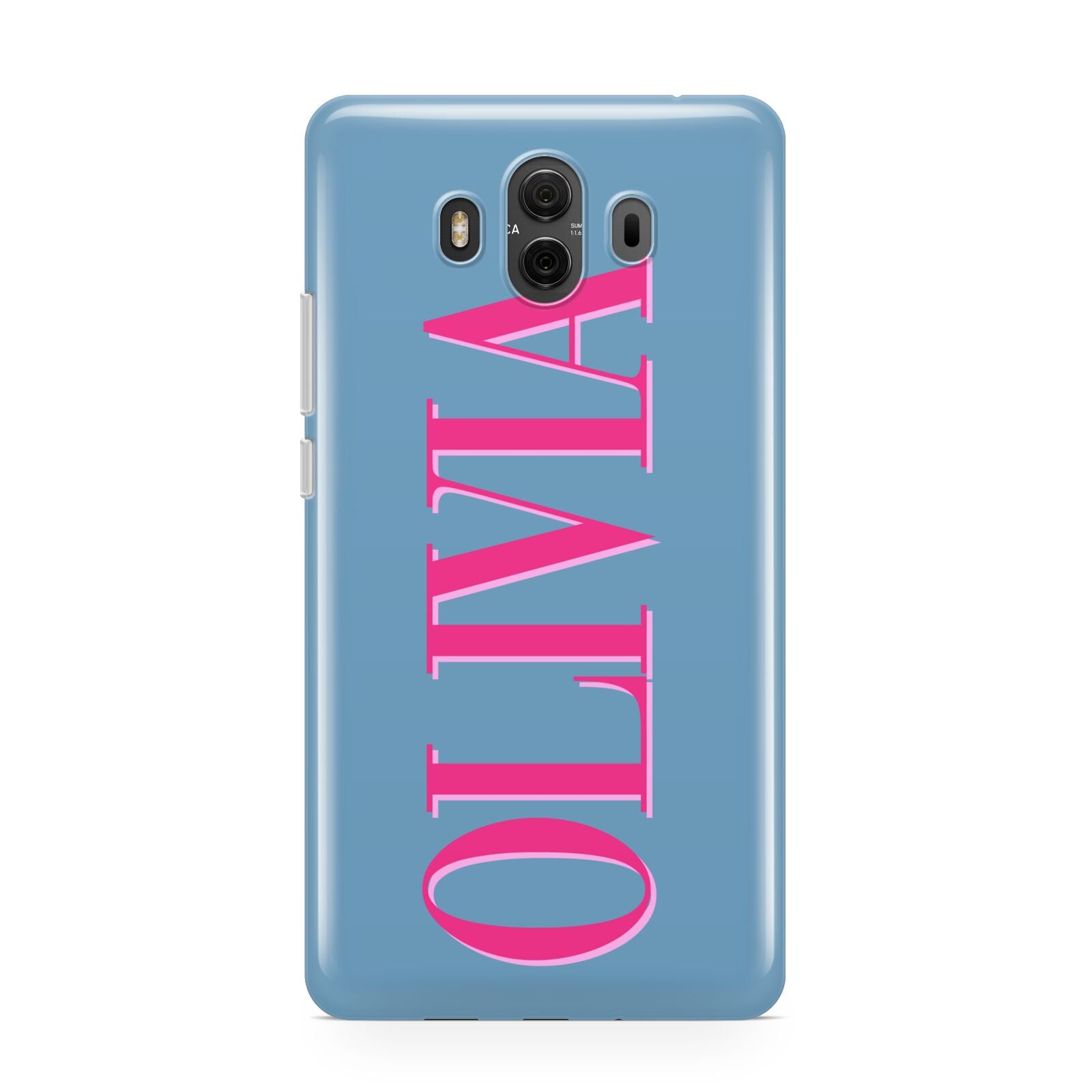 Grey Pink Personalised Name Huawei Mate 10 Protective Phone Case