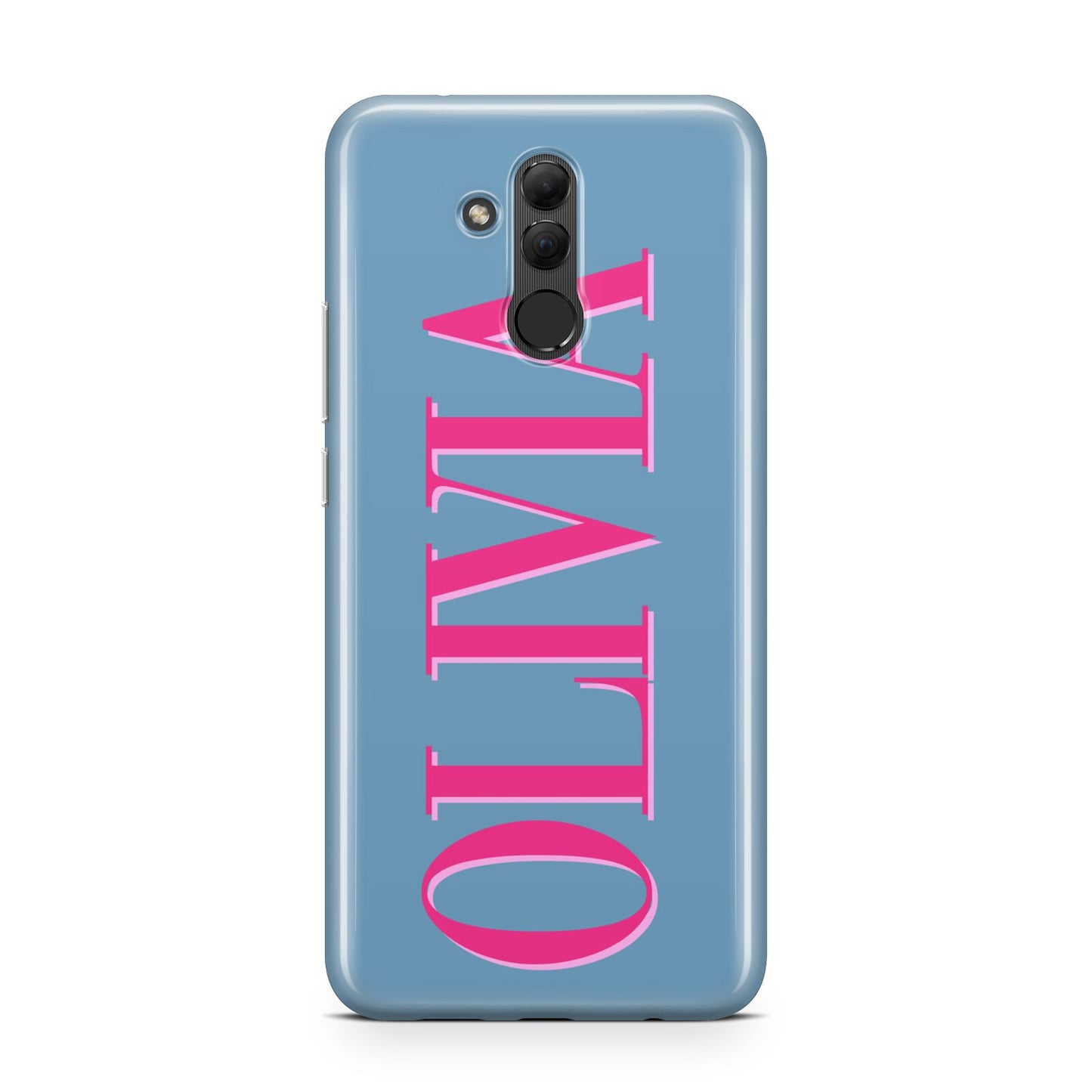 Grey Pink Personalised Name Huawei Mate 20 Lite