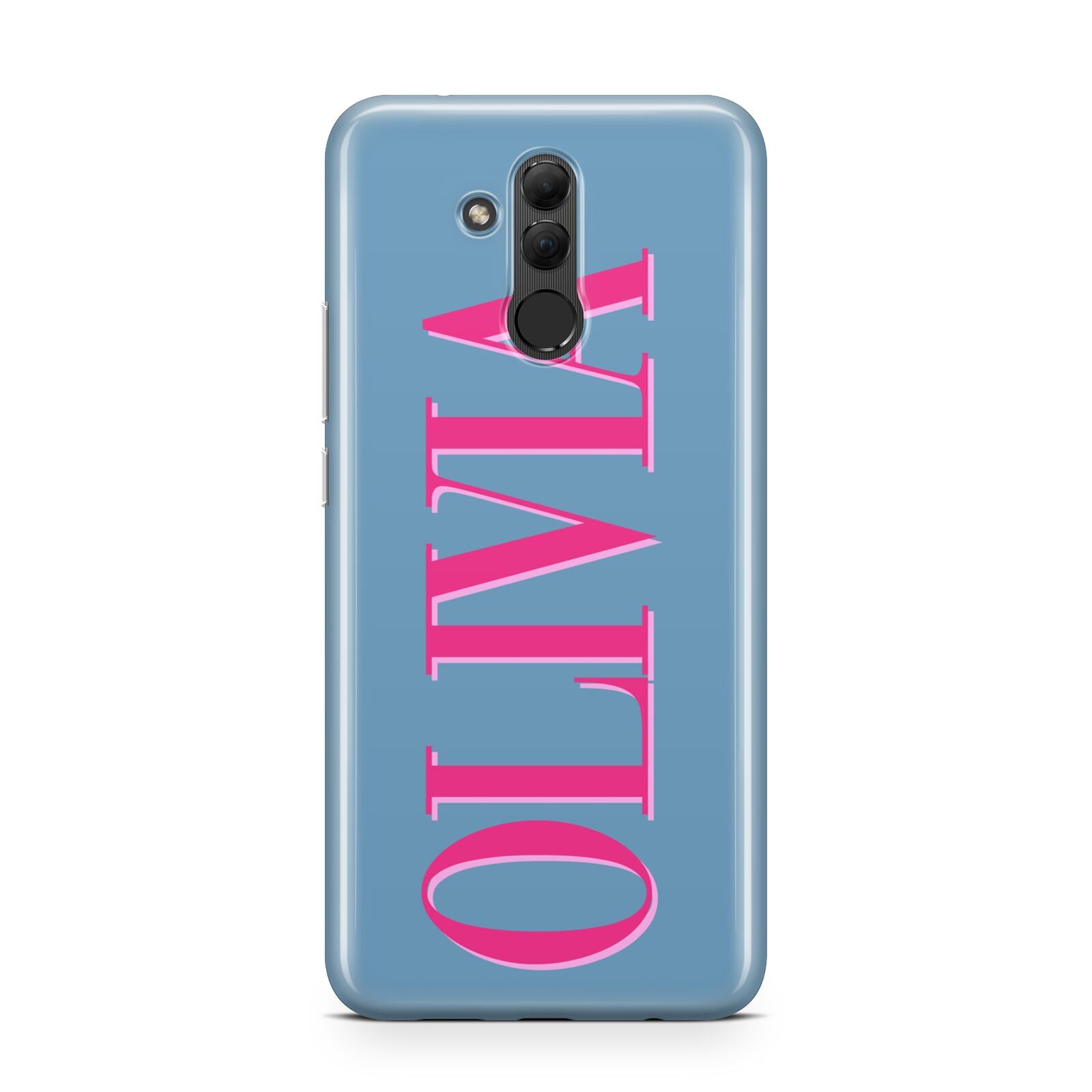 Grey Pink Personalised Name Huawei Mate 20 Lite