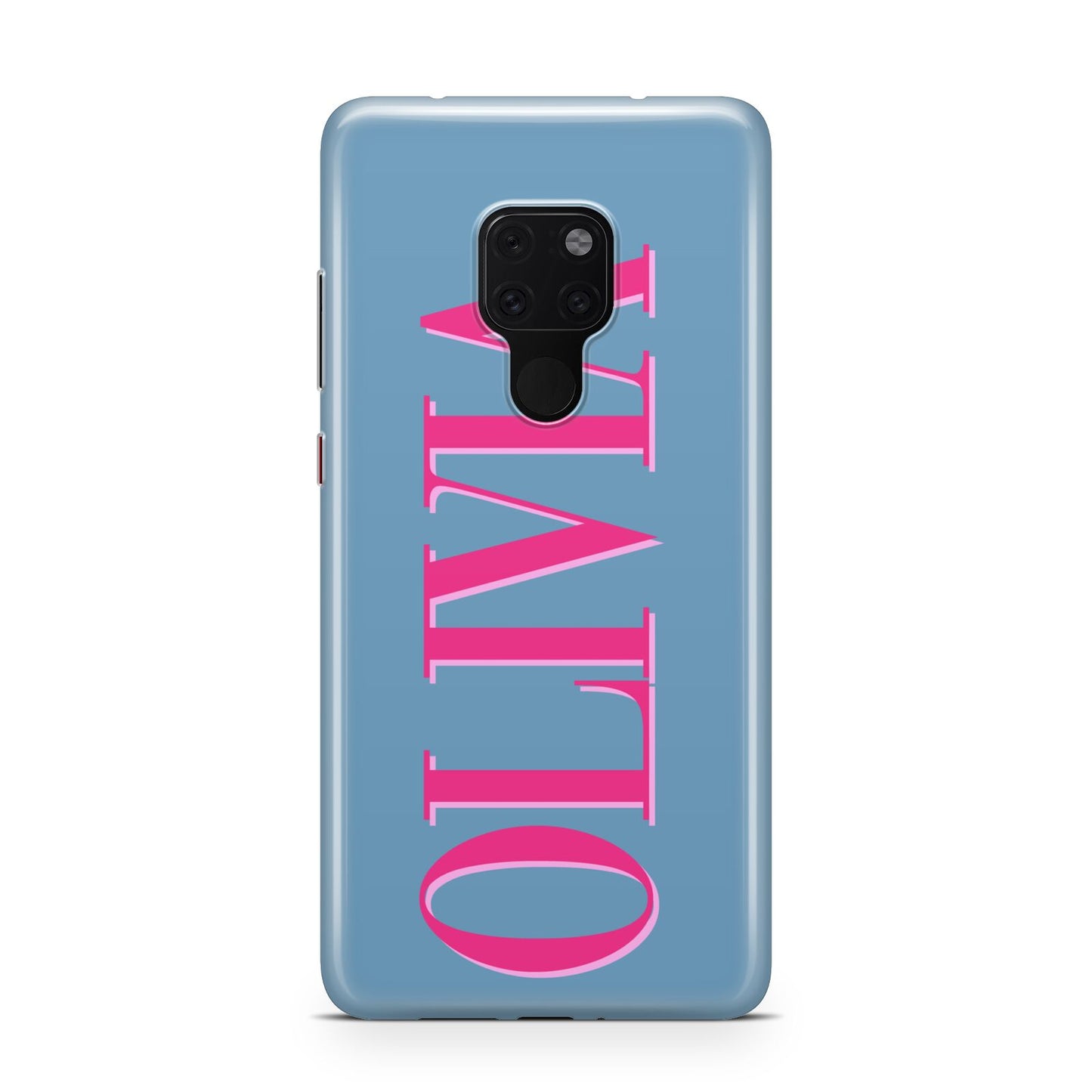 Grey Pink Personalised Name Huawei Mate 20 Phone Case