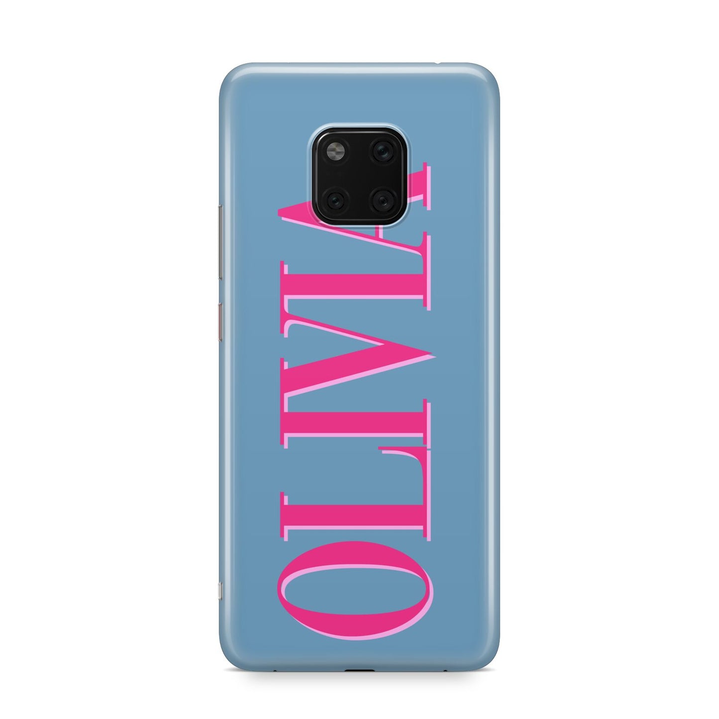 Grey Pink Personalised Name Huawei Mate 20 Pro Phone Case