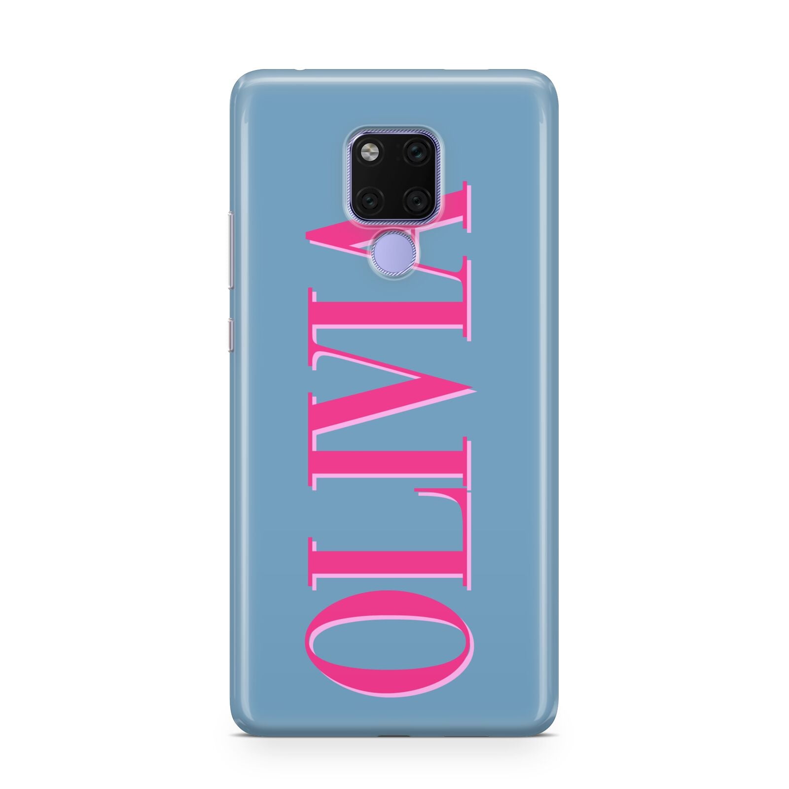 Grey Pink Personalised Name Huawei Mate 20X Phone Case