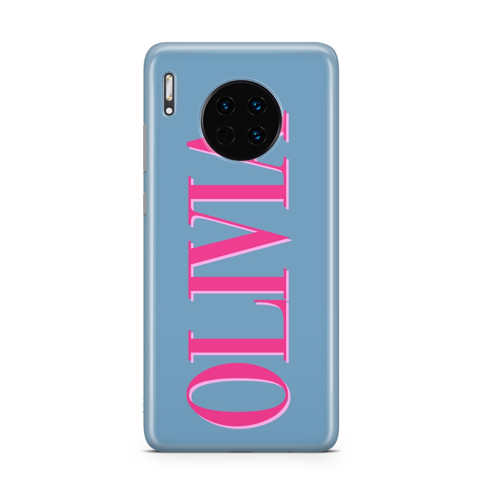 Grey Pink Personalised Name Huawei Mate 30