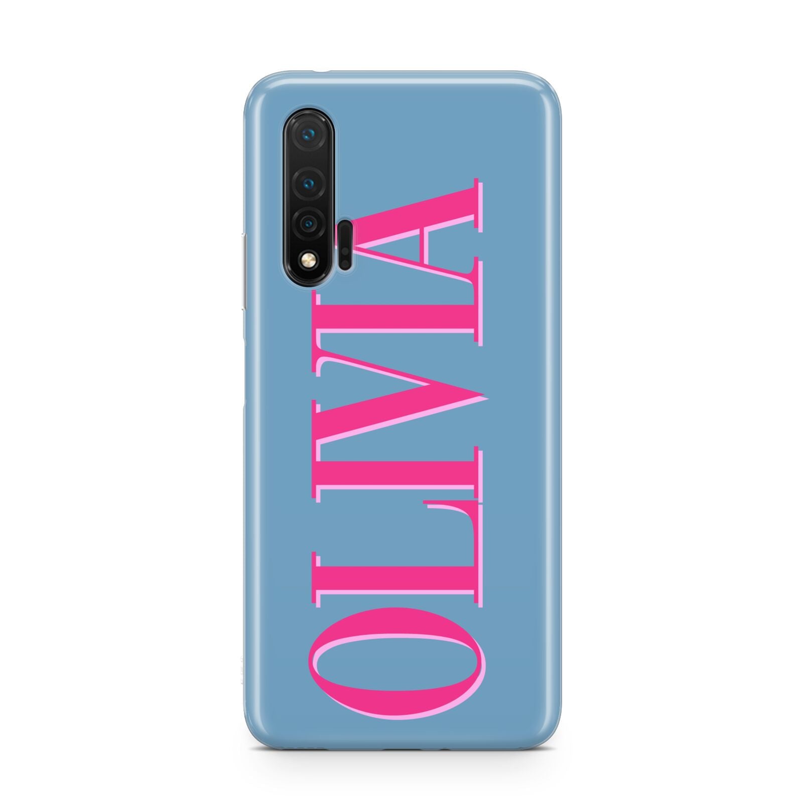 Grey Pink Personalised Name Huawei Nova 6 Phone Case