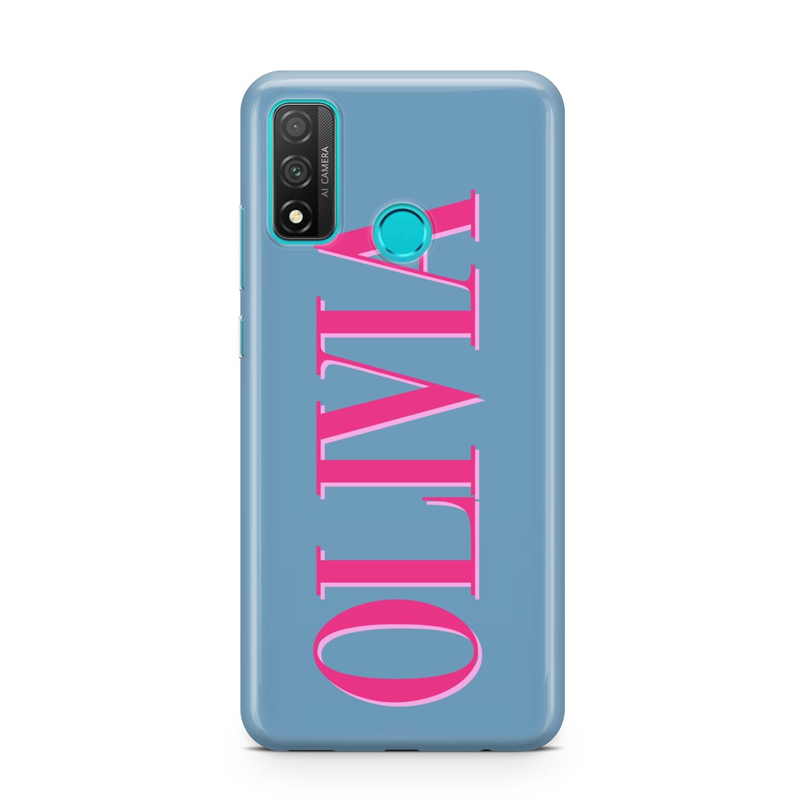 Grey Pink Personalised Name Huawei P Smart 2020