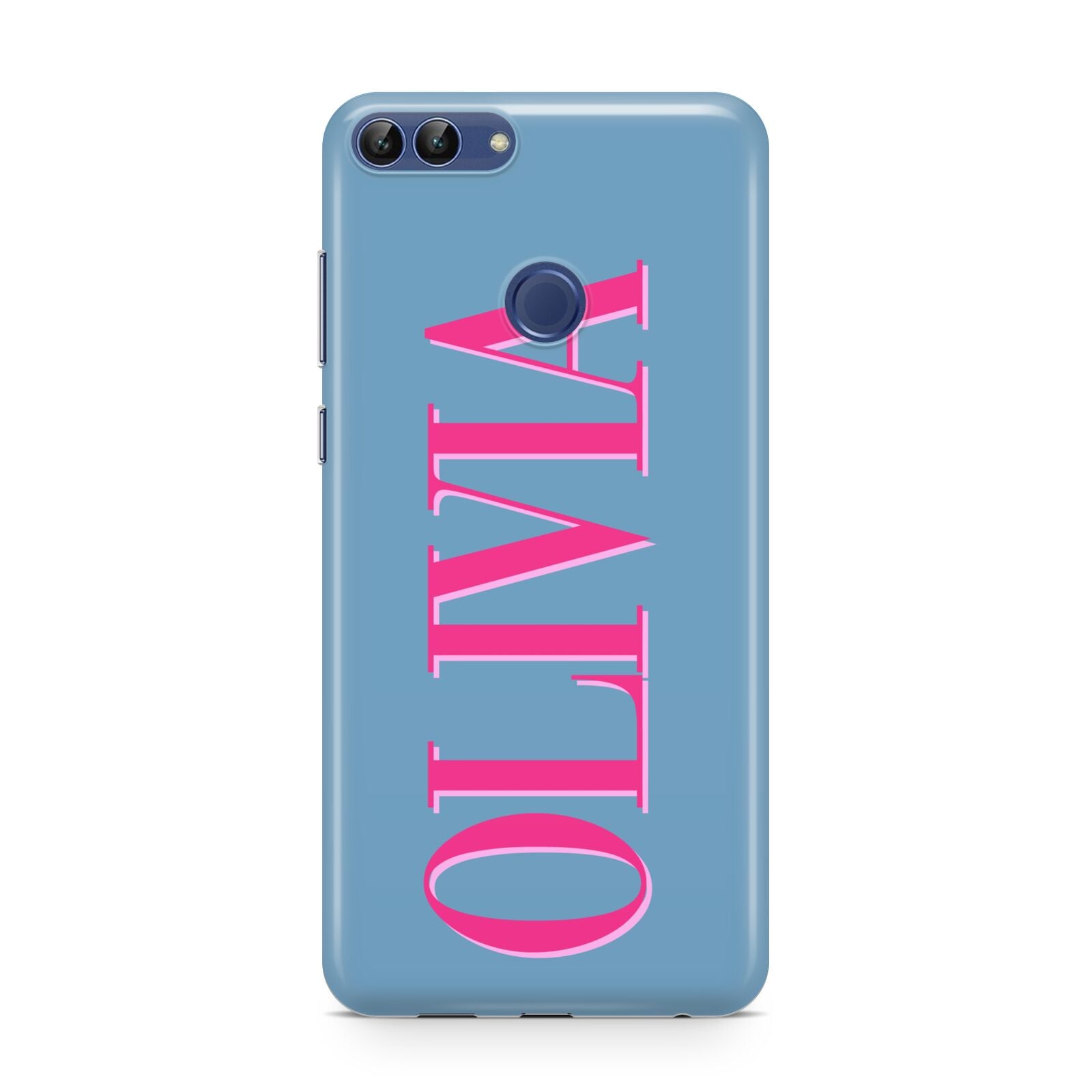 Grey Pink Personalised Name Huawei P Smart Case