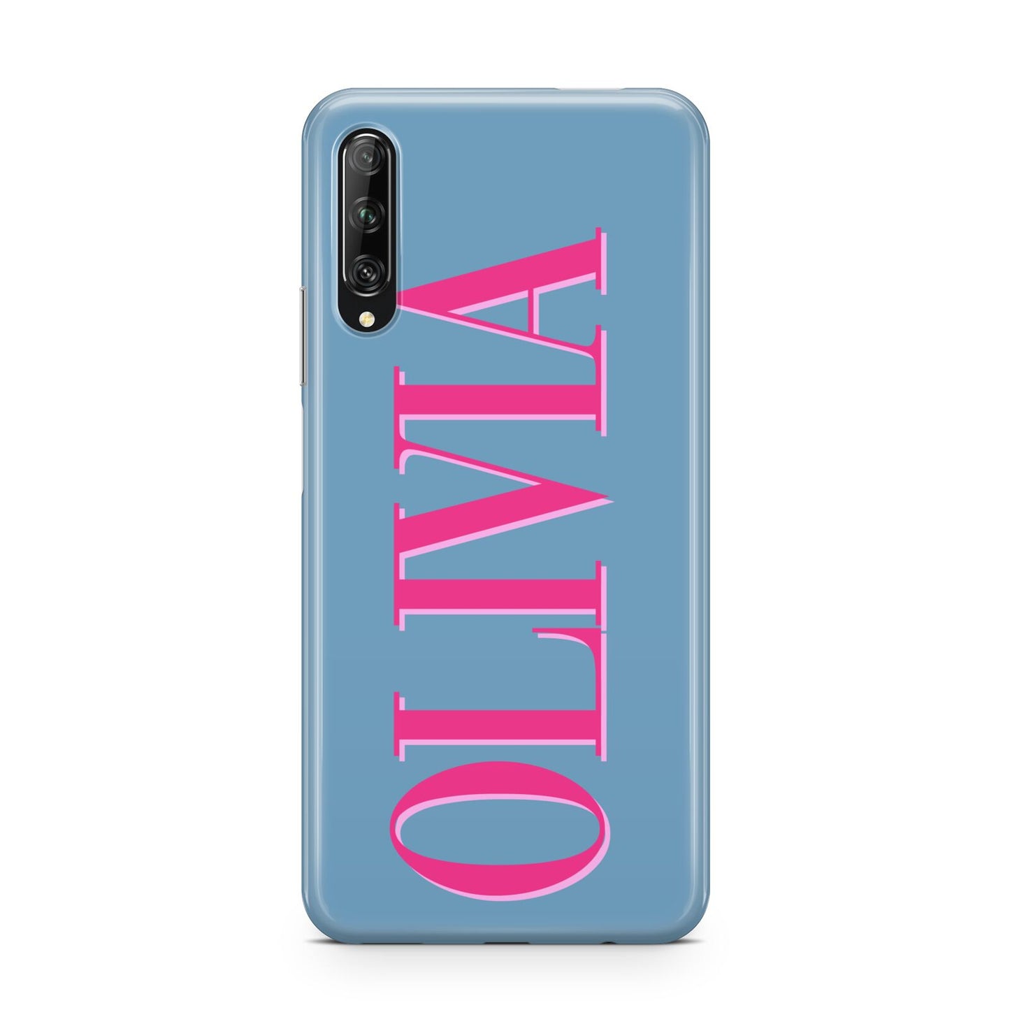 Grey Pink Personalised Name Huawei P Smart Pro 2019