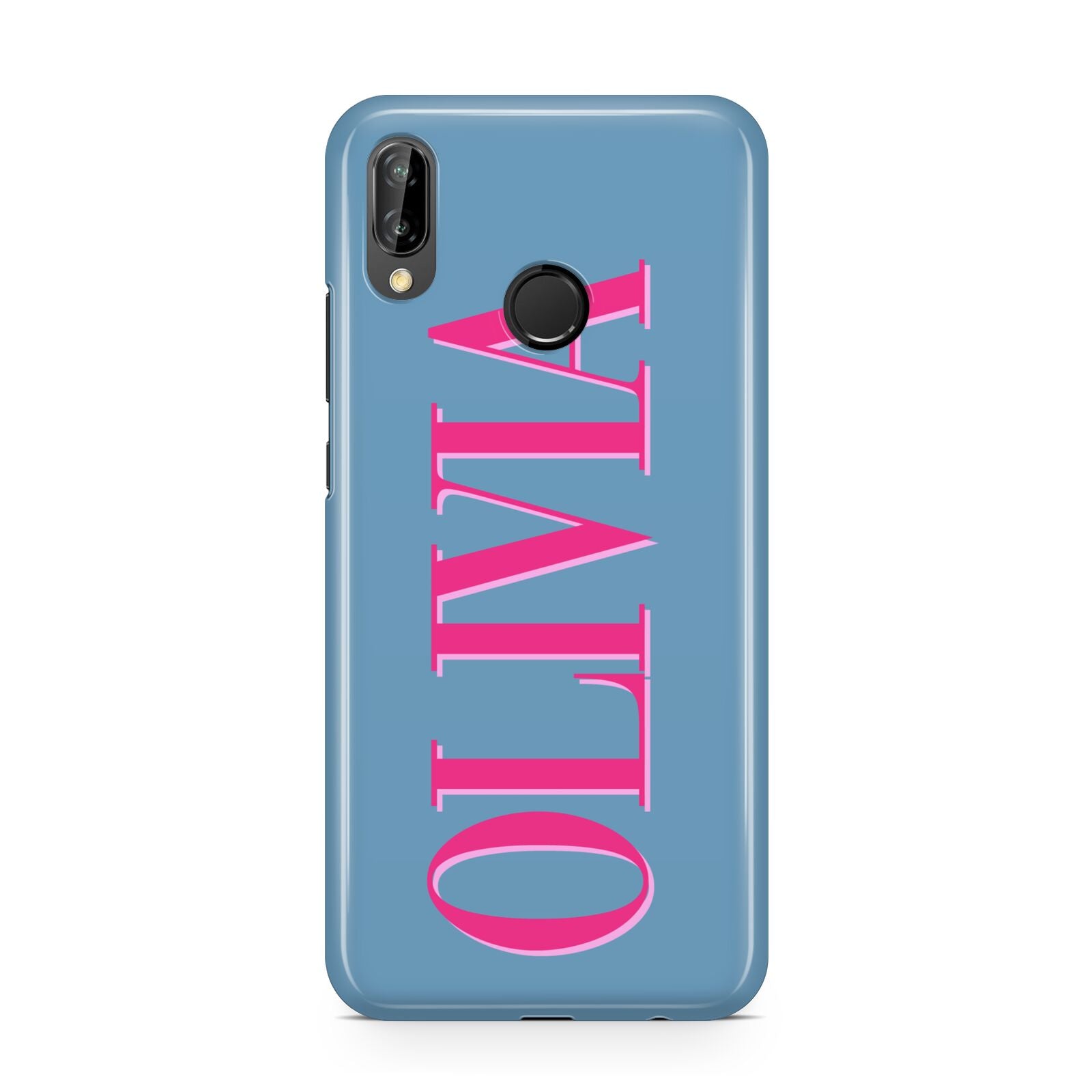 Grey Pink Personalised Name Huawei P20 Lite Phone Case