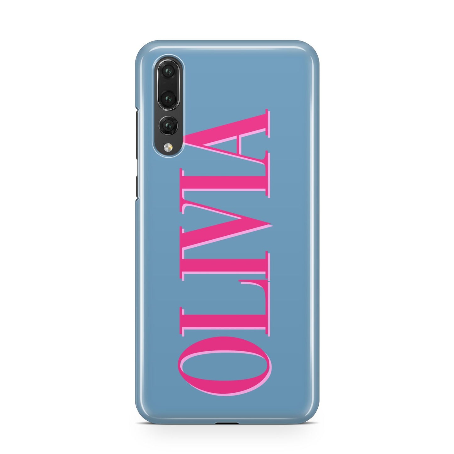 Grey Pink Personalised Name Huawei P20 Pro Phone Case