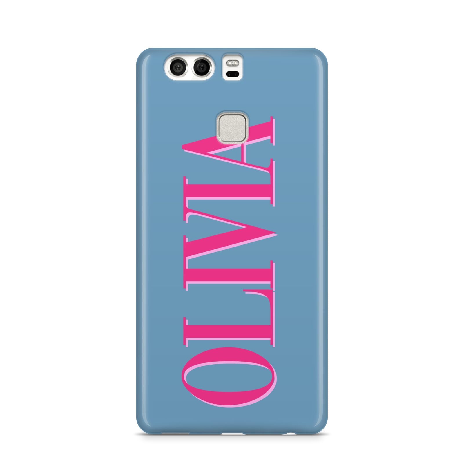 Grey Pink Personalised Name Huawei P9 Case