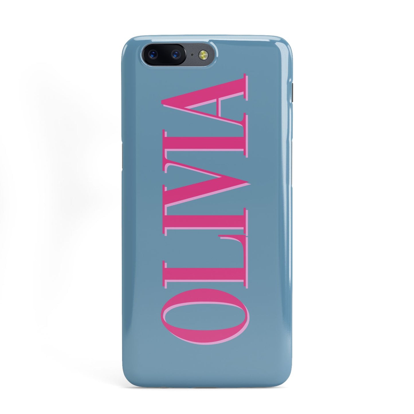 Grey Pink Personalised Name OnePlus Case