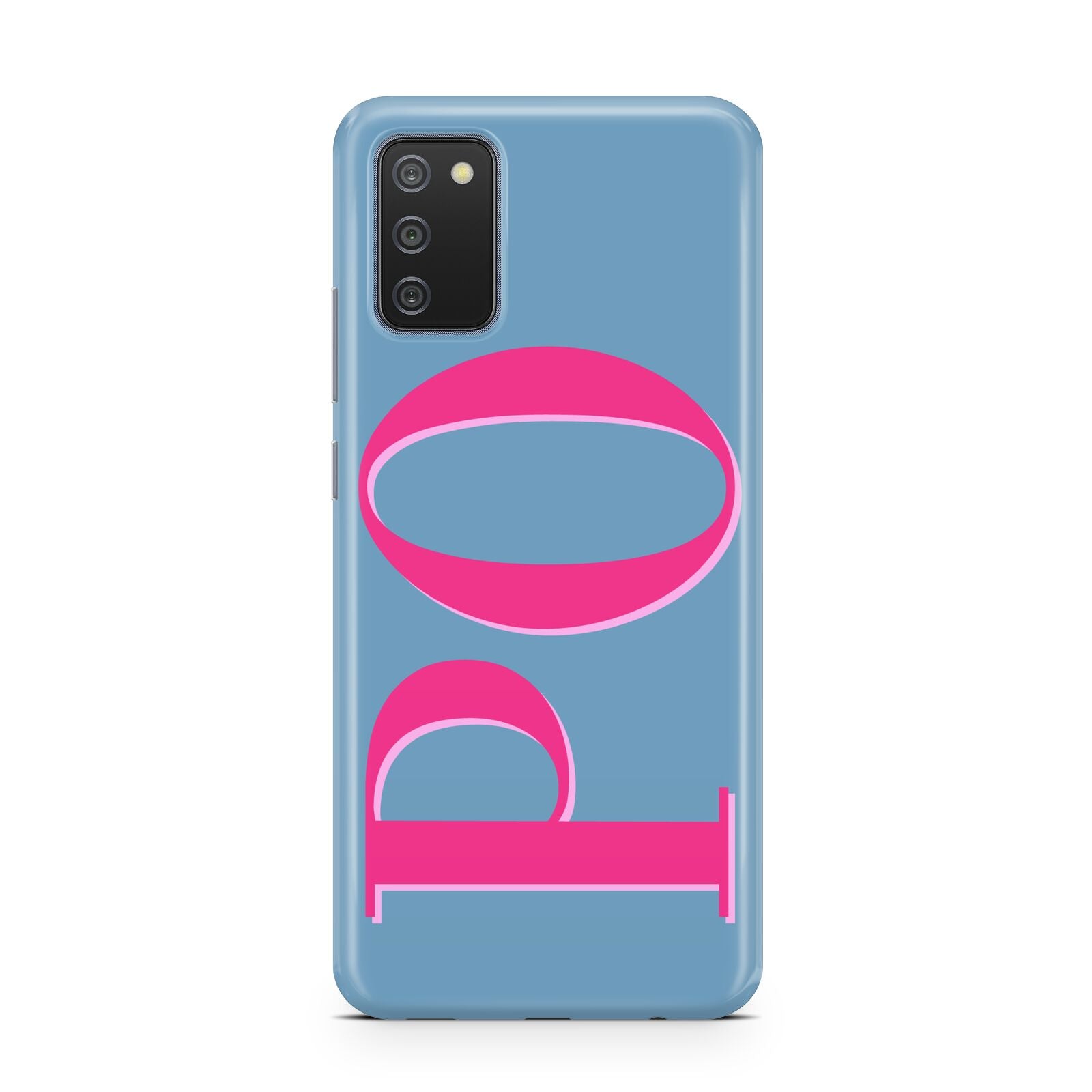 Grey Pink Personalised Name Samsung A02s Case