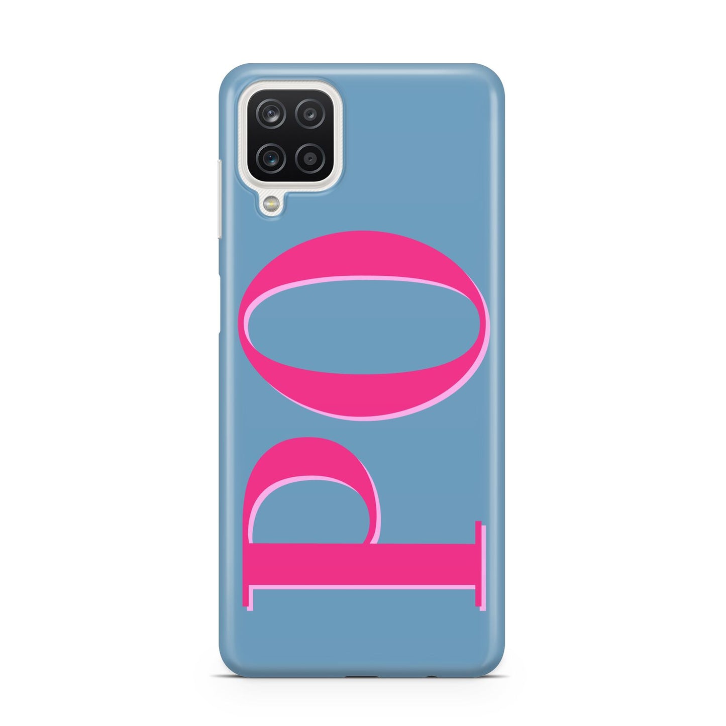 Grey Pink Personalised Name Samsung A12 Case