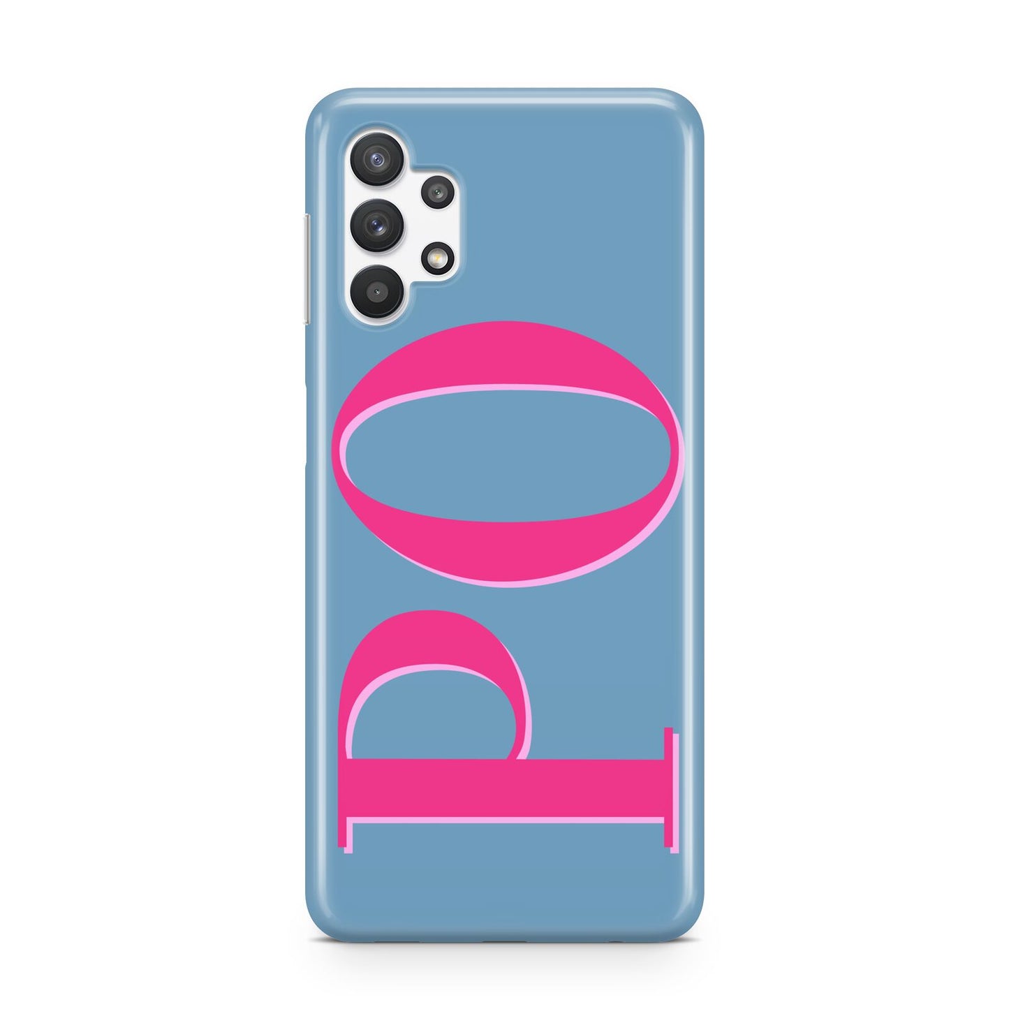 Grey Pink Personalised Name Samsung A32 5G Case