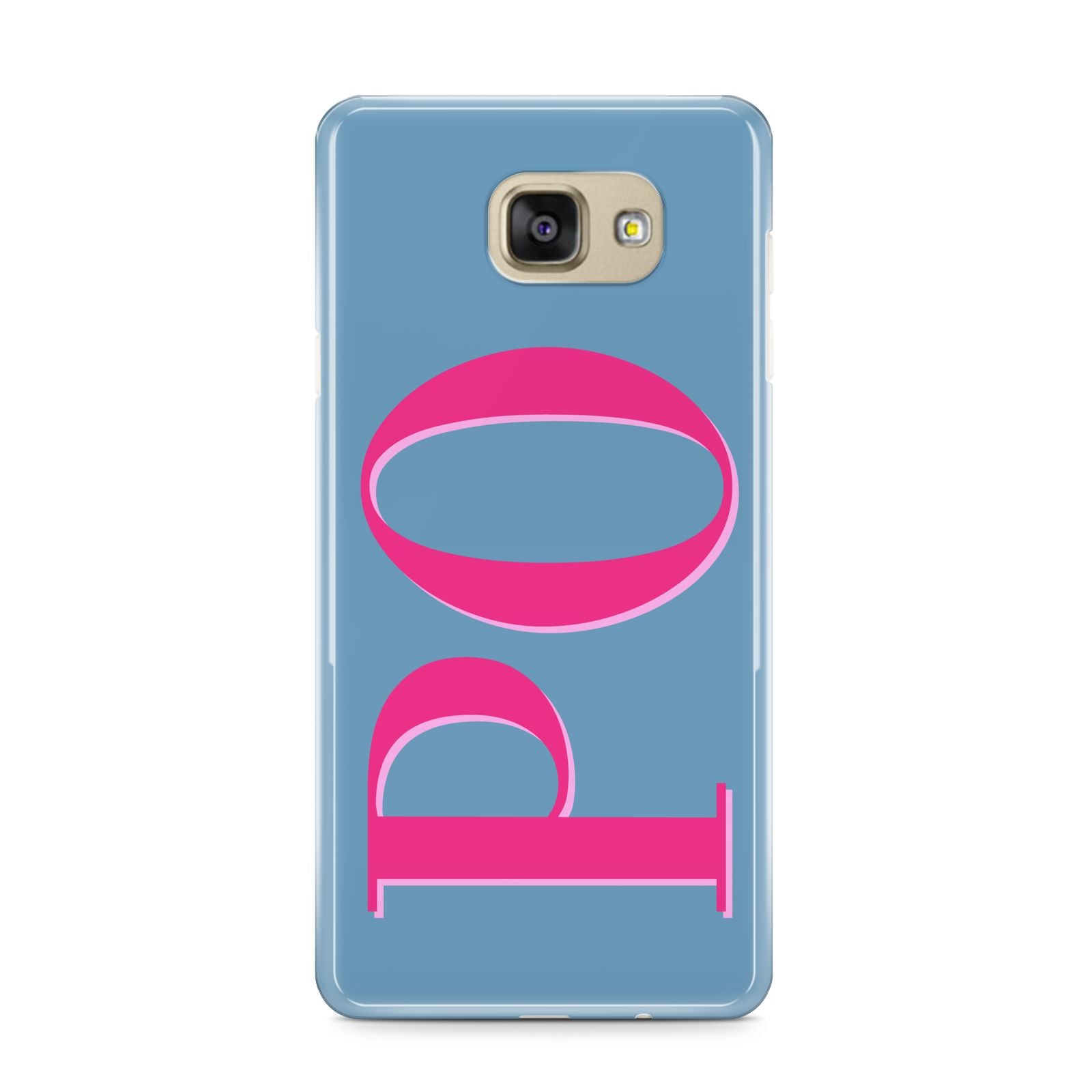 Grey Pink Personalised Name Samsung Galaxy A9 2016 Case on gold phone