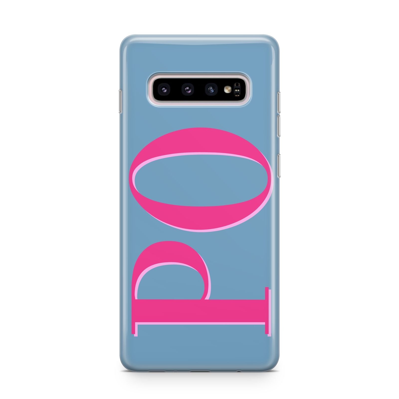 Grey Pink Personalised Name Samsung Galaxy S10 Plus Case