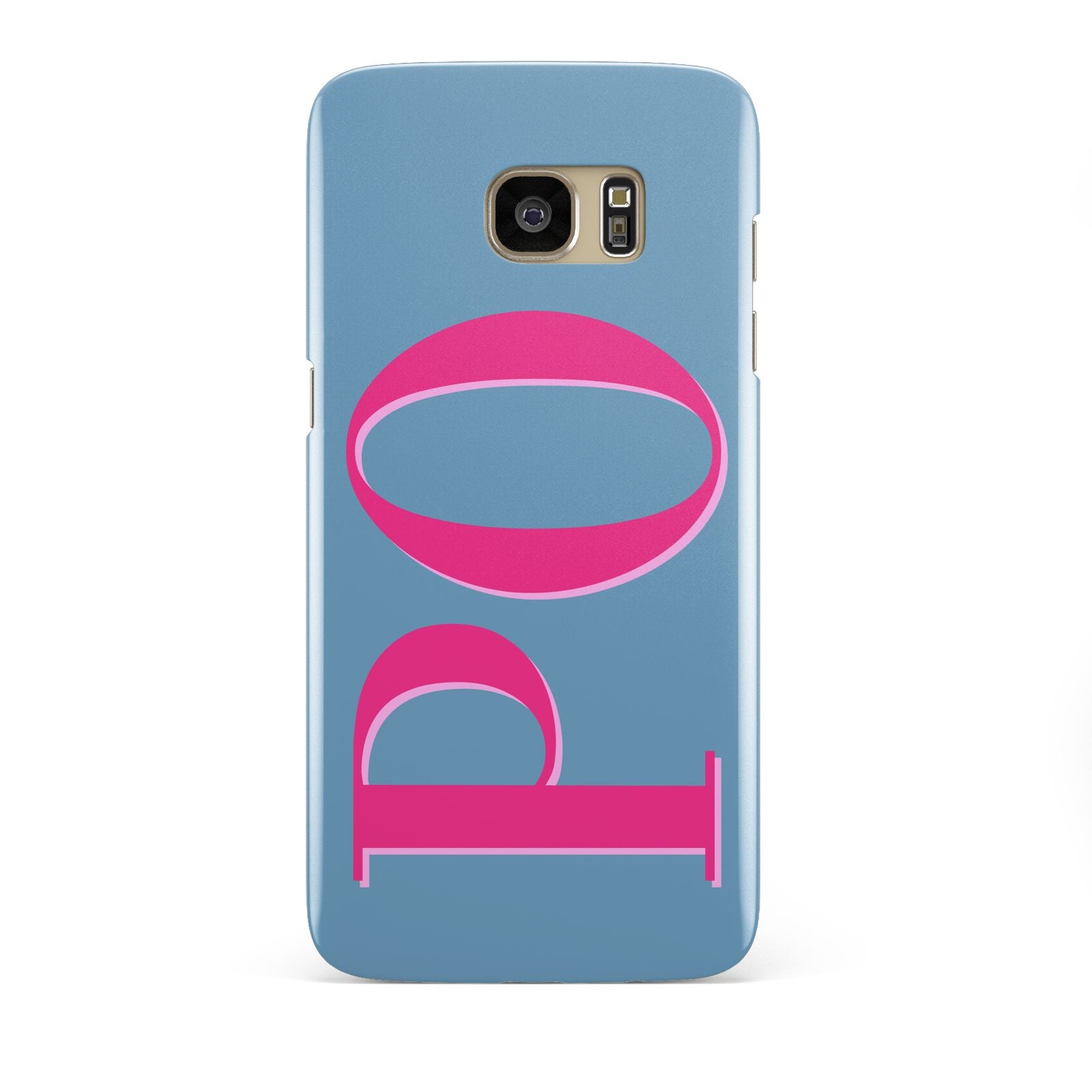 Grey Pink Personalised Name Samsung Galaxy S7 Edge Case