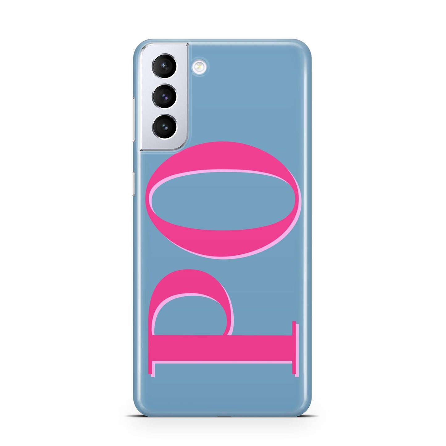 Grey Pink Personalised Name Samsung S21 Plus Case