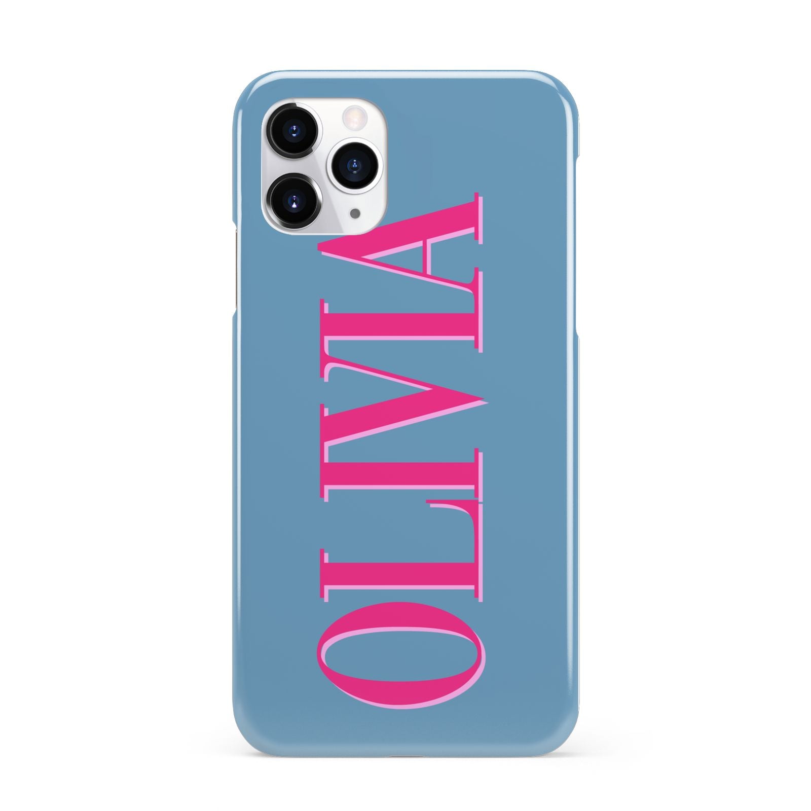 Grey Pink Personalised Name iPhone 11 Pro 3D Snap Case