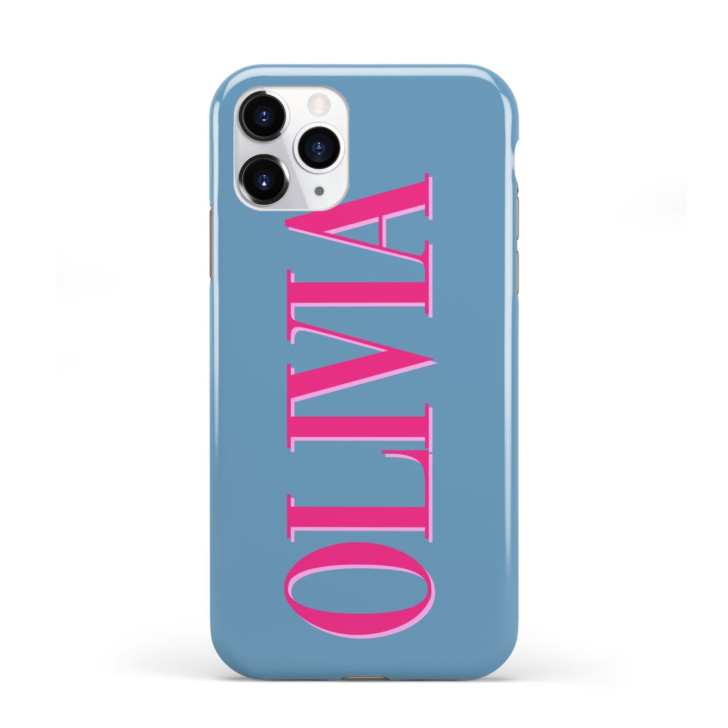 Grey Pink Personalised Name iPhone 11 Pro 3D Tough Case