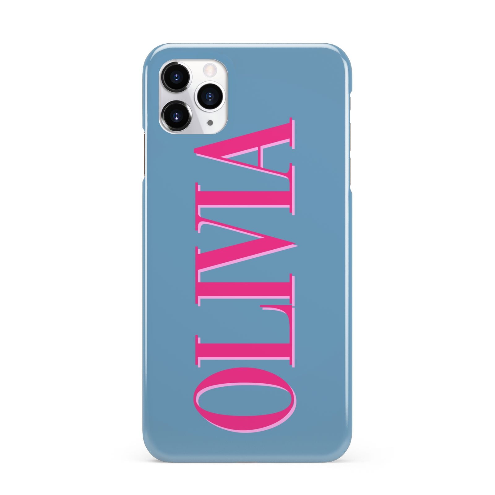 Grey Pink Personalised Name iPhone 11 Pro Max 3D Snap Case