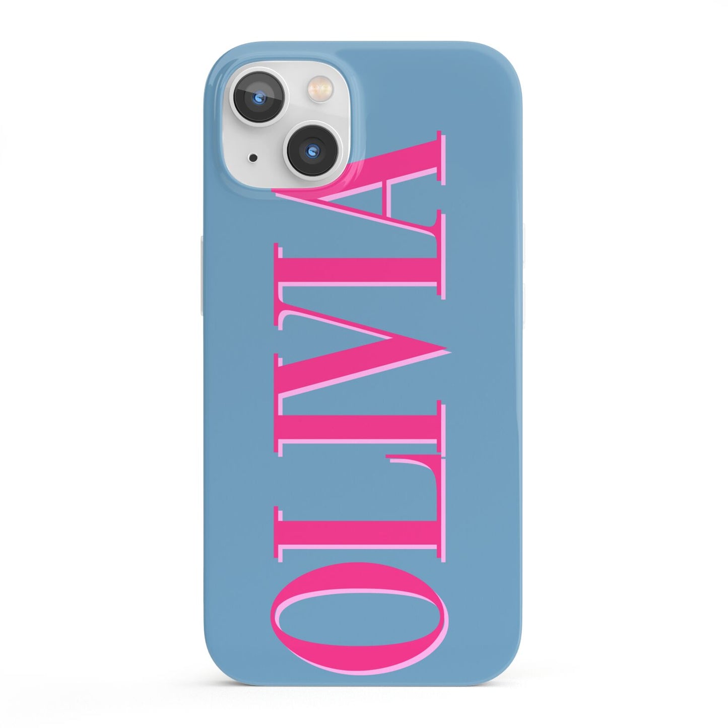 Grey Pink Personalised Name iPhone 13 Full Wrap 3D Snap Case