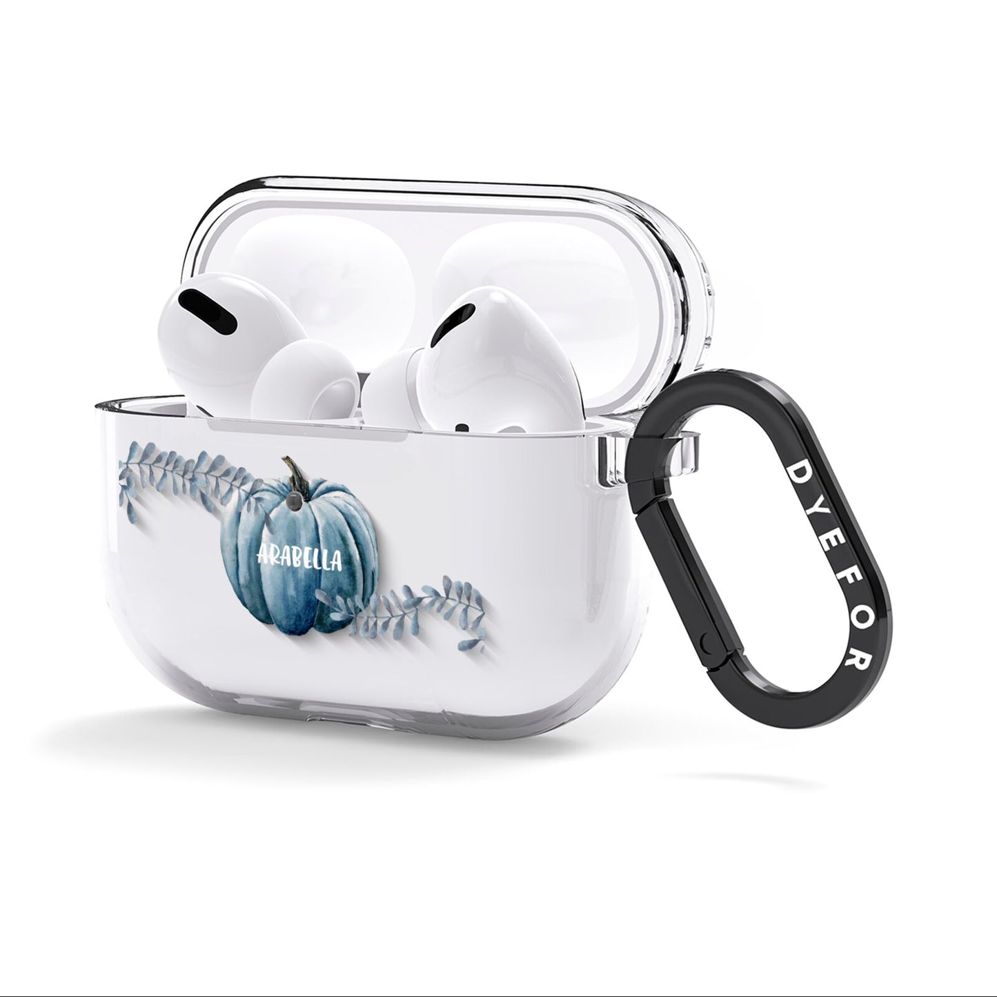 Grey Pumpkin AirPods Clear Case 3rd Gen Side Image