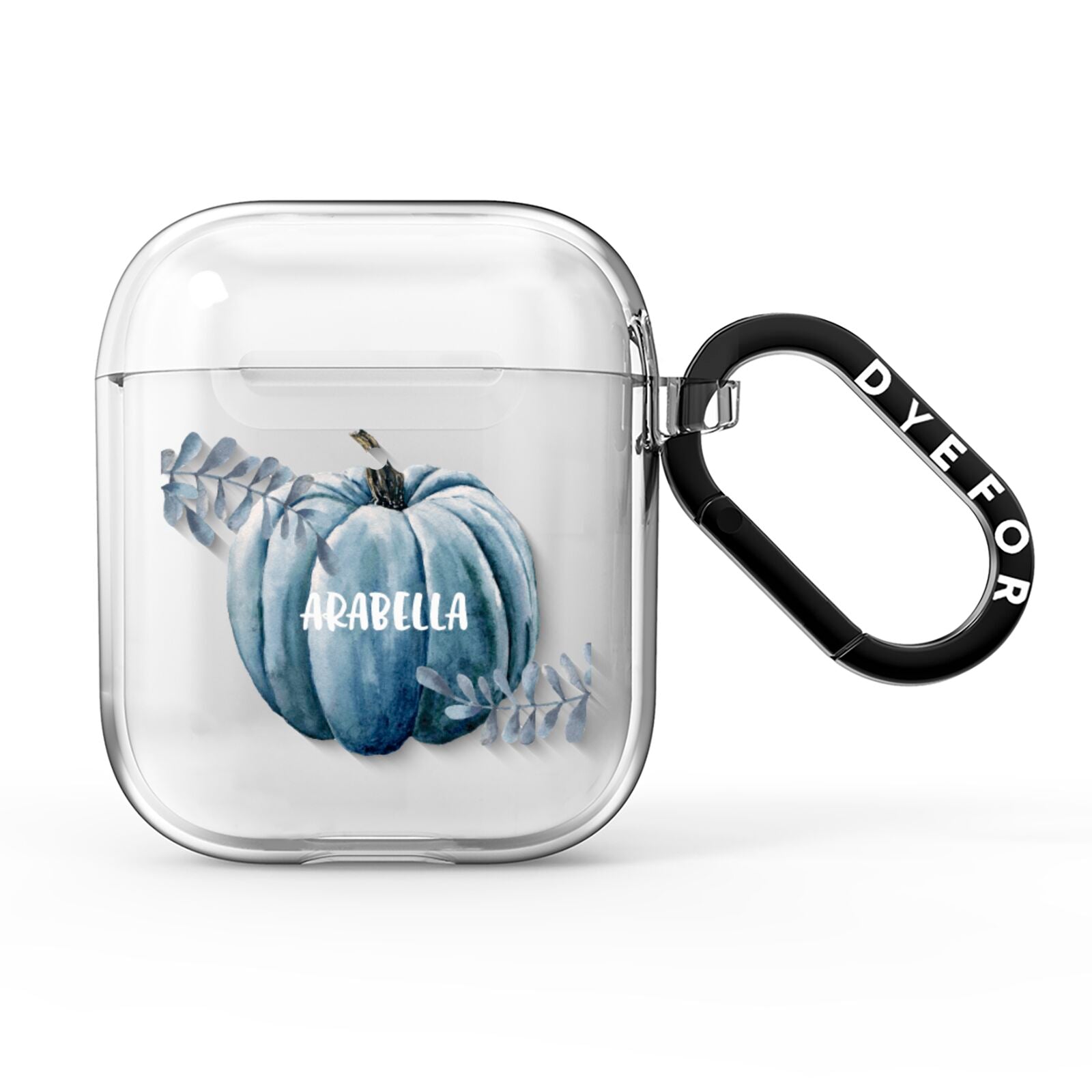 Grey Pumpkin AirPods Clear Case