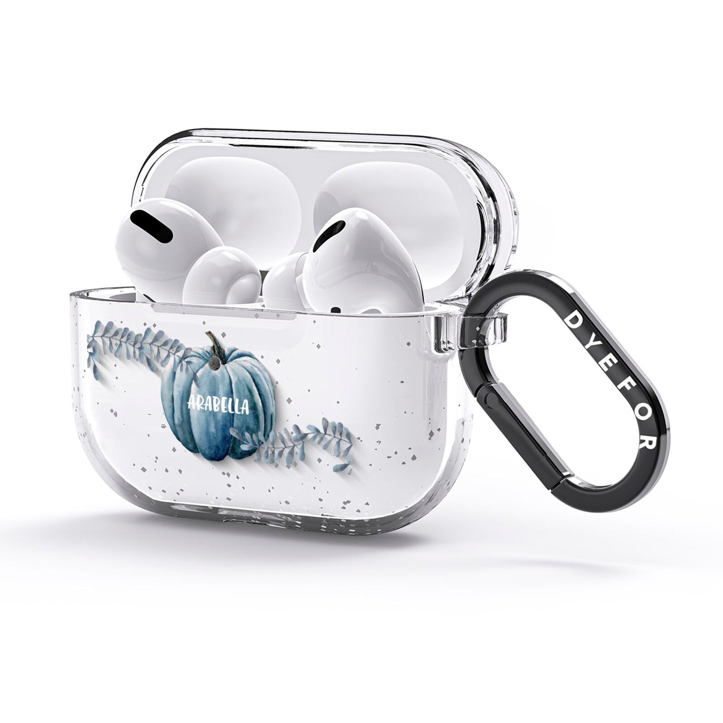 Grey Pumpkin AirPods Glitter Case 3rd Gen Side Image