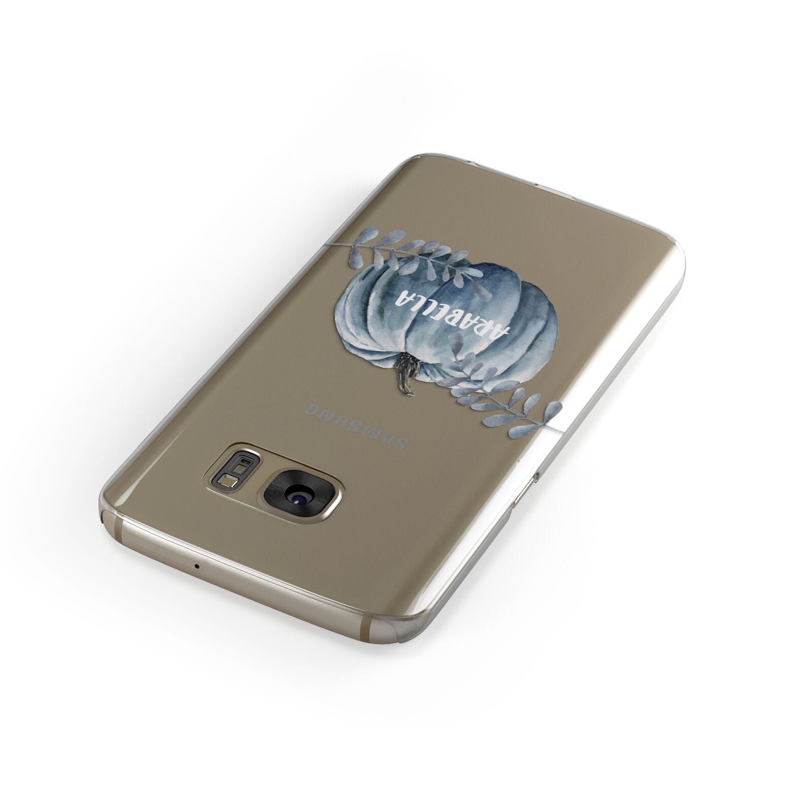 Grey Pumpkin Samsung Galaxy Case Front Close Up