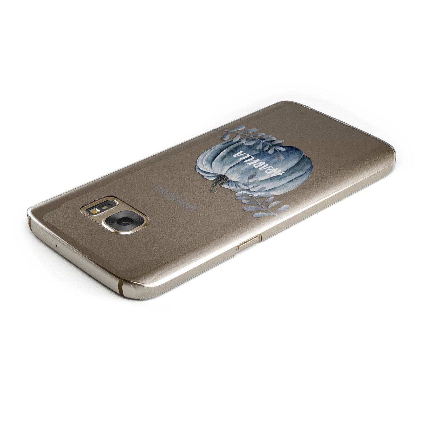 Grey Pumpkin Samsung Galaxy Case Top Cutout