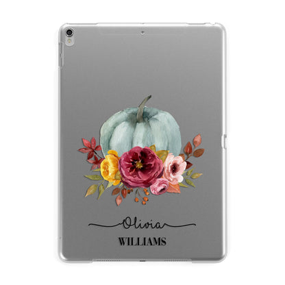 Grey Watercolour Pumpkins with Text Apple iPad Silver Case